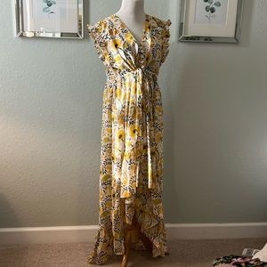 Kemble Palm Beach high low cotton dress